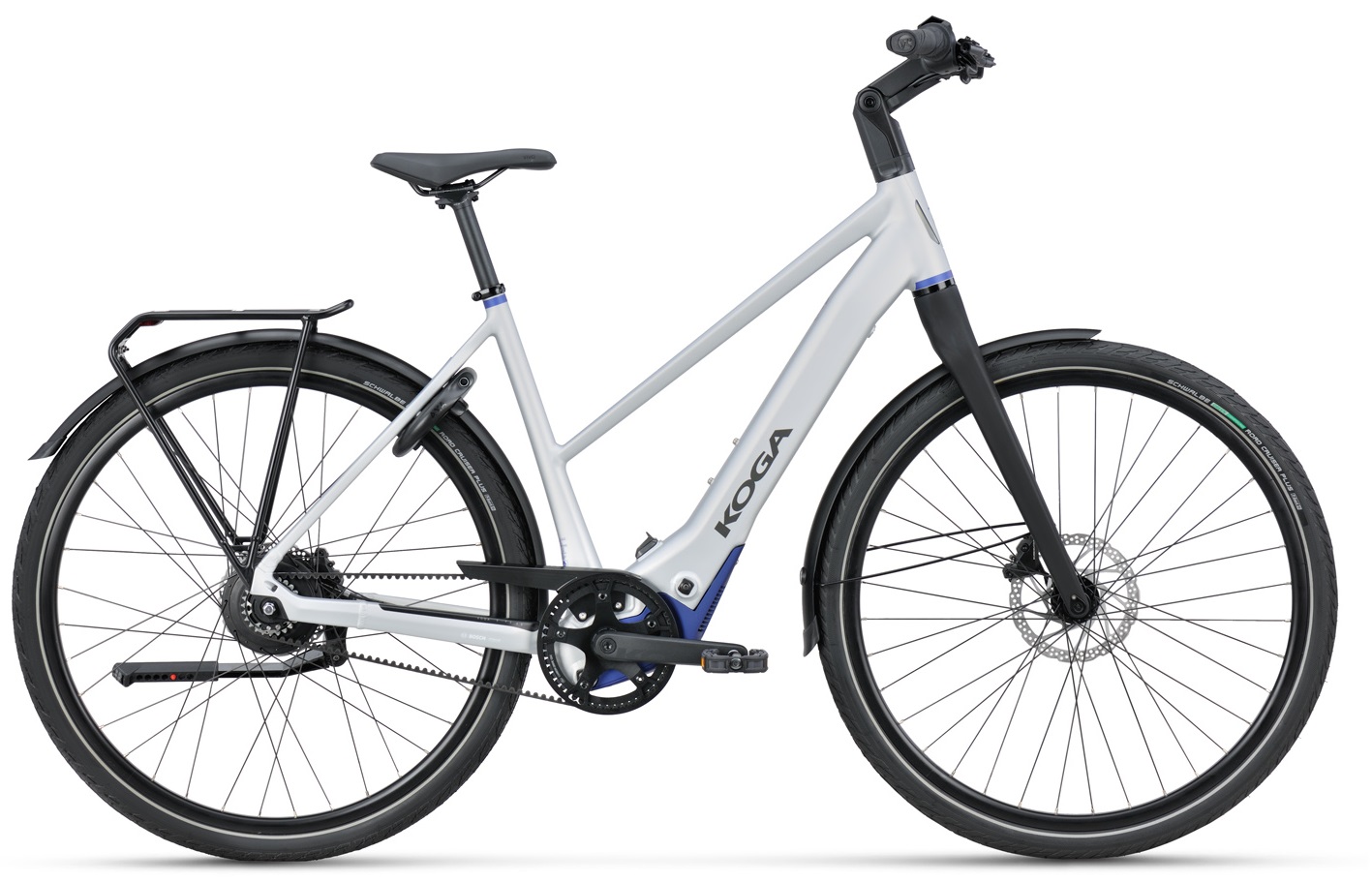 Silbernes Koga E-F3 E-Bike